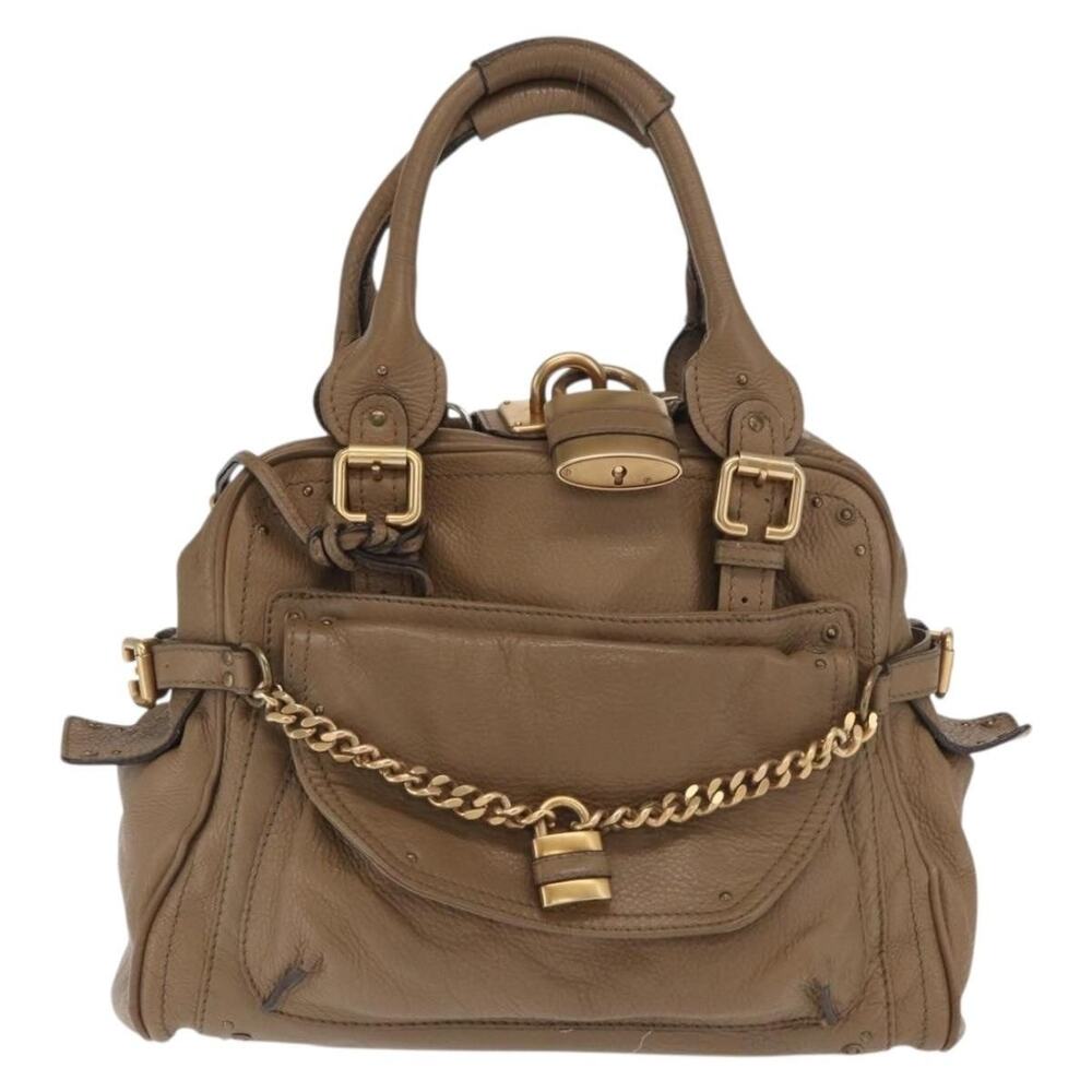 Chloe Leather Paddington Handbag Brown